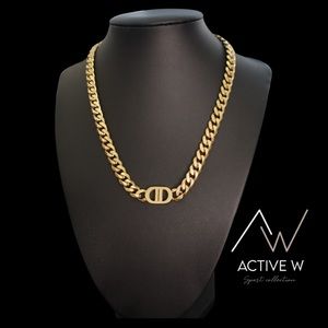 18k gold plated over stainless steel 17 inches Curb chain